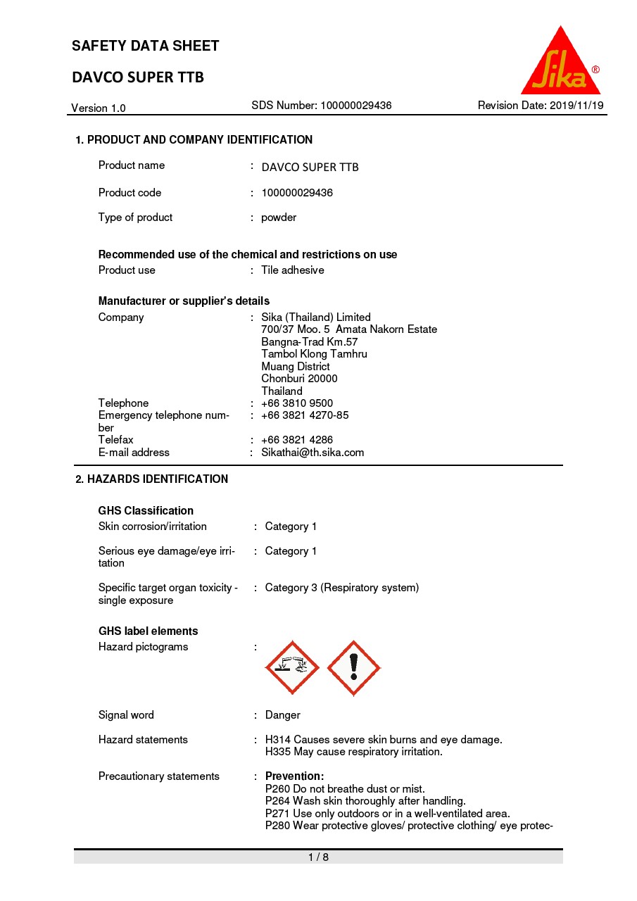 Safety Data Sheet